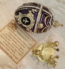 Amethyst Egg Faberge Egg Ornament Fabergé Handpainted egg Swarovski 24k Gold picture