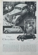 Report 1938 Chrysler Imperial 8 Touring Sedan Royal Six Sedan Custom Imperial picture