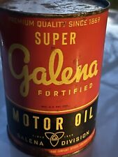 Vintage Galena 1 Qt Motor Oil See 60 Unopened Ohio Pennsylvania  picture