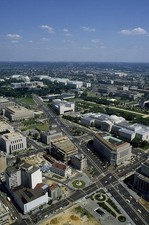 Photo:Washington DC Pennsylvania Avenue Aerial View 1980s Capitol Mall picture
