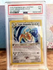 NEW CERT PSA 7 1st Edition Light Dragonite 14/105 Neo Destiny Holo Pokemon Card picture