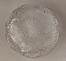 Vintage Darby Round Crystal Cut Glass Small Bowl Trinket Candy Whatnot Dish picture