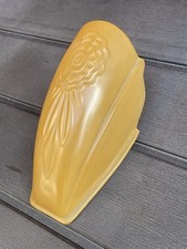 1of2 Antique Vtg Puritan Glass Slip Shade Amber Orange for Chandelier or Sconce picture