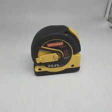 Rare Sears Craftsman USA Nos Yellow 25ft Lock Tape Measure 39533 EZ Change Blade picture