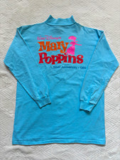 Walt Disney Imagineering Mary Poppins Disney 1989 Blue Long Sleeve Turtleneck picture