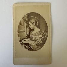 Antique CDV Card Saint Cecilia Carlo Dolce Religious 4”x2.5” picture