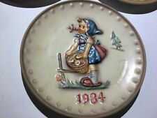 Vintage Goebel M.J. Hummel Girl Basket Apples Plate W Germany HandPainted  picture