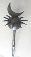 ANTIQUE MACE BATTLE SPIKED HALF MOON TOP picture