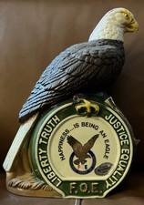 VINTAGE 1978 EZRA BROOKS F.O.E. EAGLE DECANTER picture