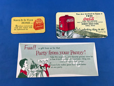 3 Vintage Coc-Cola Coupons ~ Original Advertising ~  ~ picture