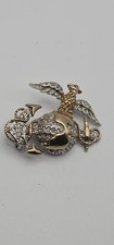 WWII Sterling USMC Marine Officer EGA Home Front Sweetheart Pin Excellent Condit picture