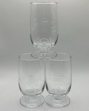 Lufthansa Airlines Footed Wine Glass Stem Clear Etched Germany￼￼ picture