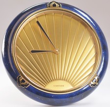 CARTIER LAPIS ART DECO CLOCK SUNBURST DIAL picture