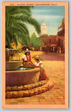 c1940s Olvera Street Los Angeles California Vintage Postcard picture