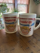 2 Campbell Up Mug 1970 USA Chubby Kids West Bend Thermo Serv Inc Plastic picture