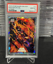 Master of Evil PSA 10 2023 Topps Star Wars Galaxy Atomic #71 /150 Darth Vader picture