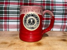 RARE 2014 Death Wish Coffee Christmas Skulls Tankard Mug Deneen Pottery Holiday picture
