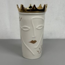 Collectors 2016 Starbucks Ceramic Siren Travel Mug/Tumbler W/ Gold Crown Lid picture