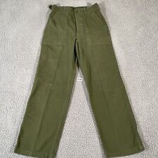 Vintage OG-107 Sateen Utility Pants Size 28 x 29 Button Trousers Military Green picture