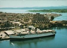 SCARCE VINTAGE Aerial View SS PRINCESS MARGUERITE POSTCARD picture