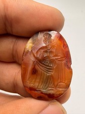 Wonderful  Ancient Roman Sassan  King   Stone Seal Stamp Intaglio picture
