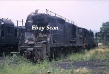Original 35mm Kodachrome Slide PRR Pennsylvania Railroad Train Damaged Shop 1966 picture