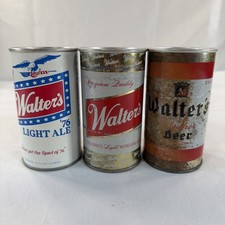 Vintage Walter’s Beer Cans Lot of 3 Light Ale Lager 1976 Bicentennial Pull Tabs picture