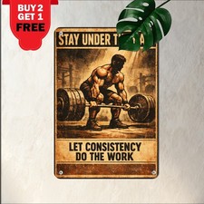 You Dont Stop Training Gym Sign Inspiring Athletic Bodybuilding Plaque 8x12 picture
