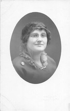 H57/ Valley City North Dakota RPPC Postcard c1910 Embossed Pretty Woman91 picture