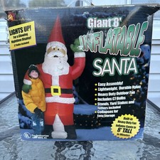 Gemmy 2002 RETIRED Giant 8 Ft Christmas SANTA CLAUS Airblown Inflatable In Box picture