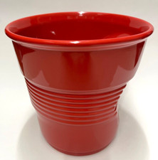 Revol Porcelain 642559 Crumple Cup Red Ice Champagne Wine Bucket Buffet France picture