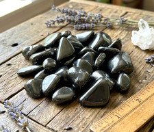 Black Shungite Tumbled Stones Karelian (By The Piece or Pound) Type 2 Specimen picture