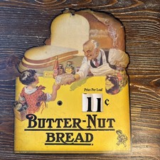 Rare Vintage 1930s Butter-Nut Bread Cardboard Sign Price Wheel ORIGINAL picture