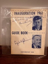 JFK Inauguration Signed Program Kennedy Johnson 1961 Presidential Autograph picture