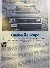 1979 Road Test Chevrolet Citation X II Coupe illustrated picture