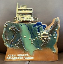 VINTAGE 1972 EZRA BROOKS COLLECTORS CLUB THIRD ANNIVERSARY DECANTER picture