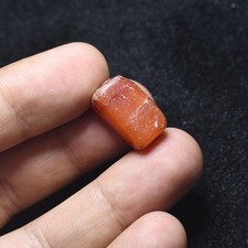 Authentic Ancient Tibetan Himalayan Banded Carnelian Stone Bead with Patina picture