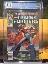 MARVEL TRANSFORMERS #1 CGC 7.5 1984 NEWSSTAND 1ST TRANSFORMERS IN COMIC picture