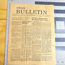 WWII Newspaper The MG Bulletin Vol 1 No 1 July 1945 35th Infantry Division Rare picture