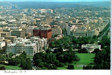 Bird's Eye View Showing White House and Down Town Washington D. C. Postcard picture