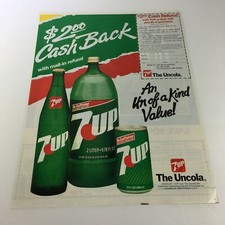 VTG Retro 1985 The Seven-Up Company 7-Up $2 Cashback Print Ad Coupon picture