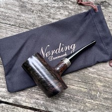 Erik Nording Classic Silver SMOOTH Tall Poker Briar Tobacco Pipe - NEW picture