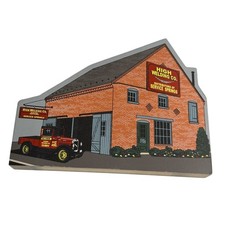 VTG Hometowne Collectibles High Welding Co Lancaster PA Wood Block Shelf Sitter picture