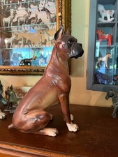 Rare Hagen Renaker Fireside Boxer Maggie 11 inches by 8.25 inches picture
