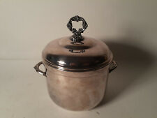 1950's Silverplated Ice Bucket with Milk Glass Insert picture