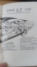 ORIGINAL 1966 Shelby American GT350 Mustang Owners Manual RARE ORIGINAL picture