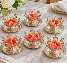 EPNS Silver Plate Pierced Crown Rim Bonbon Bowls/Dishes Set of 6 picture