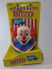Vintage Bozo the Clown Savings Bank 1987 Superior Plastics picture