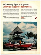 Vintage 1968 Piper Air Plane Original Print Ad (8in x 11in) Advertisement picture