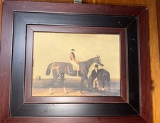 Vintage framed horse art picture